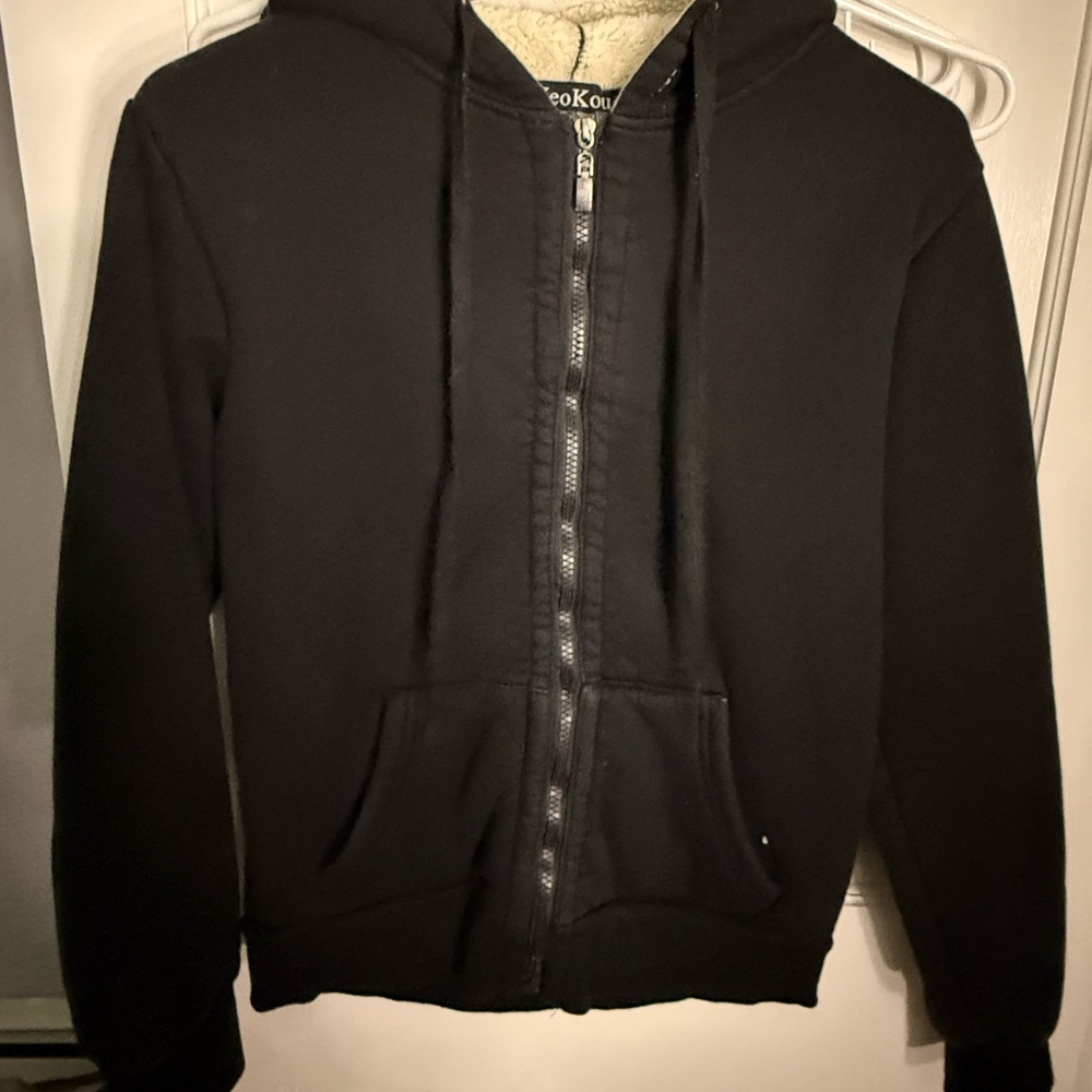 Black Zip-Up Hoodie